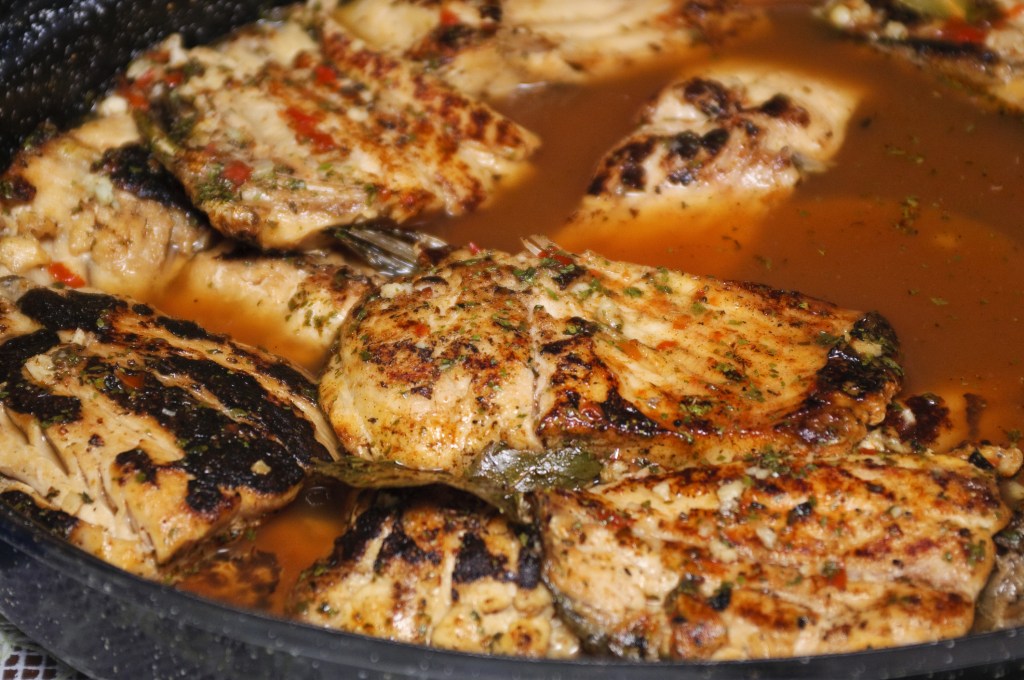 Carp fish cooked in brine in the traditional style of the Danube Delta, Romania
