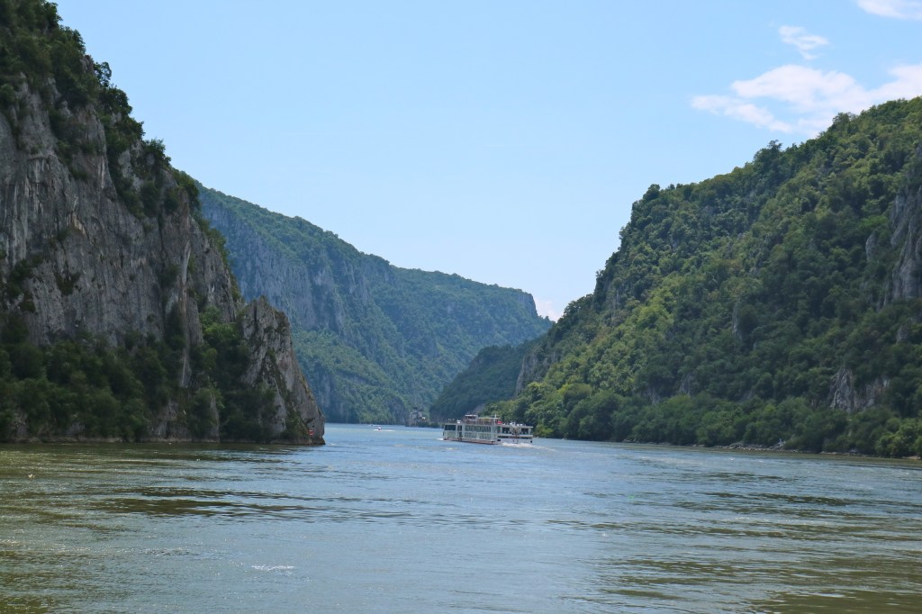 Danube at Iron Gates, boat